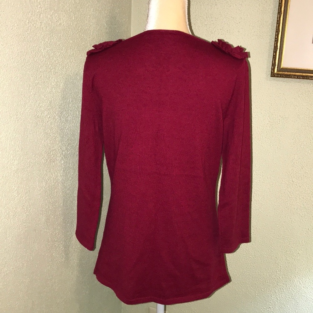 Color Works Cranberry Sweater Size Large - Picture 4 of 7